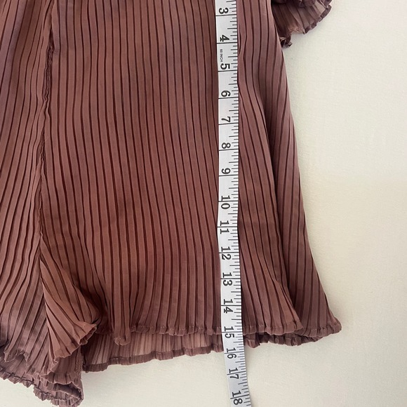 Lush One Piece Mocha Romper Pleated Sleeveless Brown Size M - Picture 10 of 12